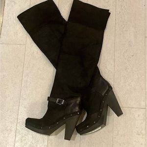 Black Rachel Roy Boots (Over the Knee/Knee High) - 7.5